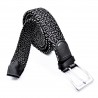Gevlochten Canvas Stretch Riem Zwart-Wit