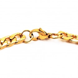 Cubaanse Schakelarmband goudkleurige Roestvrijstalen