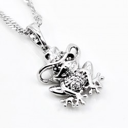 Gerhodineerd XUPING Ketting met Kikker Hanger