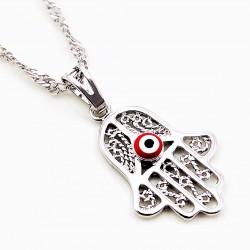 Ketting + Hand van Fatima met Rood Turks Oog