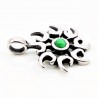 RVS Tribal Hanger Groene Kattenoog