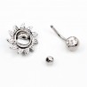 RVS Navelpiercing met Zon en Zirkonia