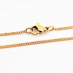 Ketting en Kruis met Jezus in Goudkleurig Roestvrij Staal