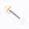 RVS Happiness Smiley Tongpiercing Transparant Acryl