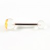 RVS Happiness Smiley Tongpiercing Transparant Acryl