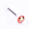 RVS Charmante Emoticon Tongpiercing Transparant Acryl