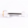 RVS Charmante Emoticon Tongpiercing Transparant Acryl