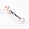 RVS Charmante Emoticon Tongpiercing Transparant Acryl