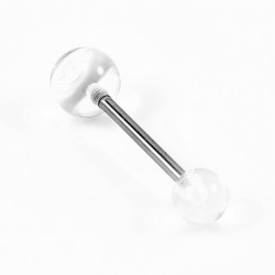 RVS Boze Emoticon Tongpiercing Transparant Acryl Geelachtig Blauwe