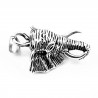 60cm x 3mm Jasseron Ketting + Olifantenkop Hanger Dames - Heren - Roestvrij Stalen