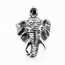 60cm x 3mm Jasseron Ketting + Olifantenkop Hanger Dames - Heren - Roestvrij Stalen