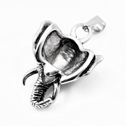 60cm x 3mm Jasseron Ketting + Olifantenkop Hanger Dames - Heren - Roestvrij Stalen