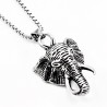 60cm x 3mm Jasseron Ketting + Olifantenkop Hanger Dames - Heren - Roestvrij Stalen