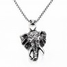 60cm x 3mm Jasseron Ketting + Olifantenkop Hanger Dames - Heren - Roestvrij Stalen