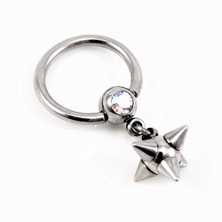 RVS Punk Tepelpiercing met Spikes-Hanger