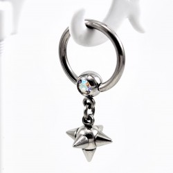 RVS Punk Tepelpiercing met Spikes-Hanger