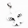 60cm x 3mm Jasseron Ketting + Leliebloem Hanger met Schedel Heren - Stalen