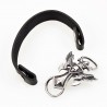 Zwart Heren Leren Armband met RVS Kruis