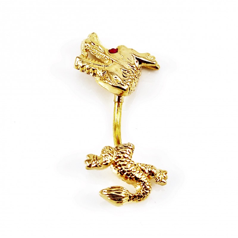 Verguld Roestvrij Stalen Draak Navelpiercing Verguld Roestvrij Stalen Draak Navelpiercing