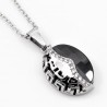 Ketting + Stalen Hanger met Natuurlijke Hematiet Steen