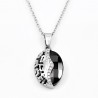 Ketting + Stalen Hanger met Natuurlijke Hematiet Steen