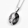 Ketting + Stalen Hanger met Natuurlijke Hematiet Steen
