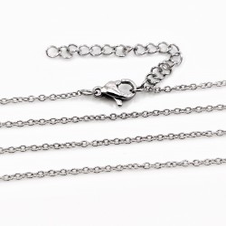 Ketting + Stalen Hanger met Natuurlijke Hematiet Steen