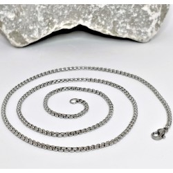Roestvrij Stalen Ketting + Ovale Rode Hanger