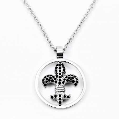 Roestvrij Stalen Dames Ketting + Lelie Bloem Hanger