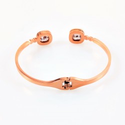 XING HE Roségoudkleurige Roestvrij Stalen Dames Slavenarmband
