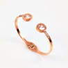XING HE Roségoudkleurige Roestvrij Stalen Dames Slavenarmband
