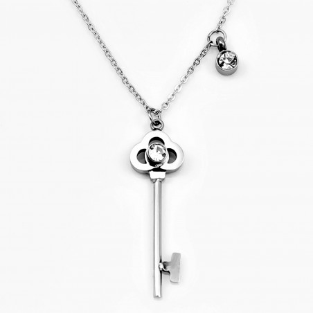 Roestvrij Stalen Dames Ketting met Sleutel Hanger