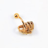 Verguld Harten Navelpiercing met Zirkonias