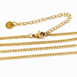 Goudkleurige Roestvrij Stalen Dames Ketting + Slangen Hanger