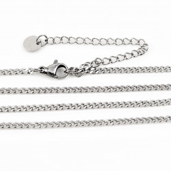 Zilverkleurige Roestvrij Stalen Dames Ketting + Slangen Hanger