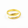 Verstelbare Stalen Dames Slangen Ring Gold Plated