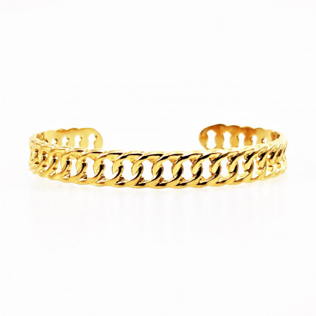 Dames Slavenarmband Gold PLated op Stalen Cubaanse-Schakel