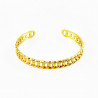 Dames Slavenarmband Gold PLated op Stalen Cubaanse-Schakel