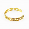 Dames Slavenarmband Gold PLated op Stalen Cubaanse-Schakel