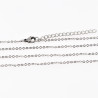 Dames/Heren Stalen Ketting met Witte Keramische Kruis Hanger