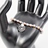 Licht Roze Kristal Armband - Stalen Hanger en Zirkonia