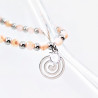 Licht Roze Kristal Armband - Stalen Hanger en Zirkonia