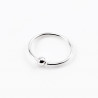 S925 Sterling Zilver Neusring Piercing met Vaste Ball