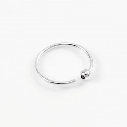 S925 Sterling Zilver Neusring Piercing met Vaste Ball