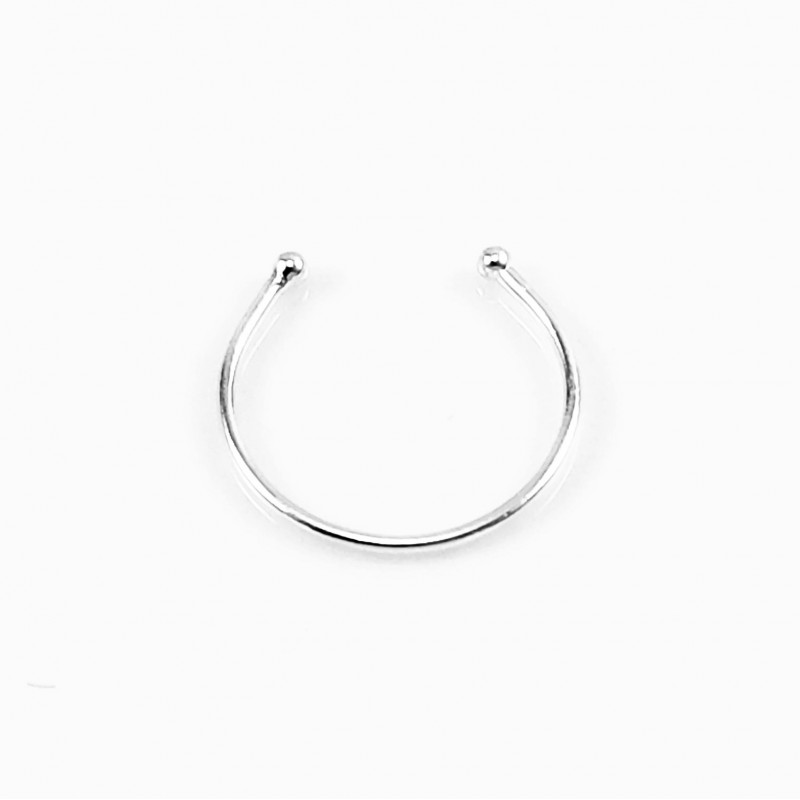 S925 Sterling Zilver Neuspiercing Ring "C" Vorm