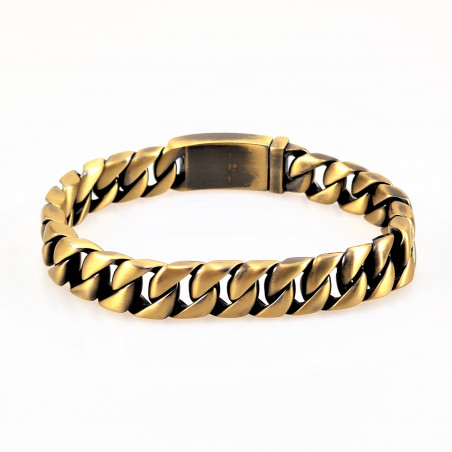 Heren - Dames Cubaanse Schakelarmband in Bronzen RVS-Stalen