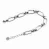Zilverkleur Stalen Dames Paperclip-Schakels Armband