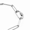 Dames Roestvrij Stalen Paperclip-Schakels Armband