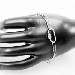 Dames Roestvrij Stalen Paperclip-Schakels Armband