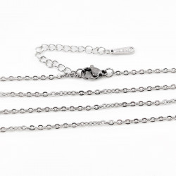 Dames Roestvrij Stalen Ketting met Klassieke Kristal Hanger